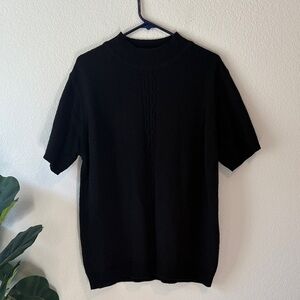 Allison Daley  Black short sleeve Sweater XL